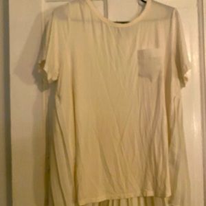 DKNY Cream Pocket T-shirt with back detail